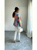 Women Fall Winter Elegant Long Sleeve Print Blazer Outerwear