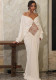 Women Fall French Elegant Sexy Hollow Lace Patchwork Ruched Bodycon Dress