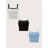 Women Sexy Sleeveless Crop Top Cami Tank