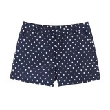 Women Stand Collar Polka Dot Organza Jacket and Shorts Two Piece Set