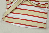 Women Color Block Print Casual Round Neck Sleeveless T-shirt Top