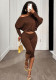Women Ruched Solid Casual One Shoulder Slash Shoulder Long Sleeve Top and Pant Two Piece Set