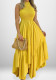 Women Fall Halter Neck Maxi Dress