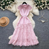 Women Lace Patchwork Summer Elegant Dress