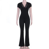 Women Sexy V Neck Summer Jumpsuit