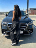 Women’s Washed Loose Fit Wide Leg Denim Jeans