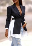 Women’s Fall Fashion Cutout Open Waist Two Piece Slim Waist Blazer