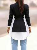 Women’s Fall Fashion Cutout Open Waist Two Piece Slim Waist Blazer