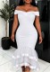 Sexy Off Shoulder Mermaid Bodycon Mesh Formal Party Gown