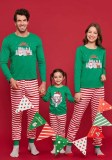 Christmas Family Matching Striped Print Pajama Set
