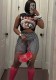 Women’s Polka Dot Printed Sleeveless T Shirt and Shorts Set