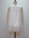 Women Spring African White Bow Dress