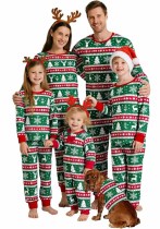 Christmas Family Matching Cartoon Snowflake and Reindeer Print Pajama Set Christmas Family Matching Cartoon Snowflake and Reindeer Print Pajama Set