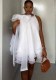 Women Spring African White Bow Dress