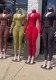Women’s High Stretch Slim Waist Turtleneck Zip Up Long Sleeve Top Sports Pants Set