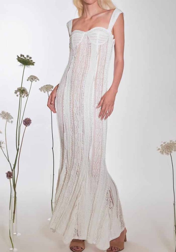 Women Strap Sexy Cutout Lace Dress
