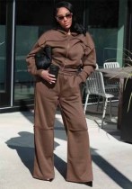Women’s Plus Size Casual Zip Up Cropped Hoodie and Wide Leg Pants Set Women’s Plus Size Casual Zip Up Cropped Hoodie and Wide Leg Pants Set