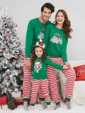 Christmas Family Matching Striped Print Pajama Set
