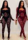 Women Sexy See-Through Lace Jumpsuit