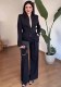 Women Autumn Stand Collar Blazer And Pant Two Piece Set