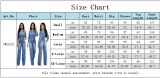 Women Casual Multi-Pocket Washed Denim Top and Pant Two Piece Set