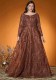 Women Long Sleeve Beaded Round Neck Lace Formal Party Evening Dress, Mother of Bride Dress