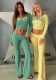 Women’s Fashion Casual Low Rise Letter Print Slim Fit Sports Pants Set