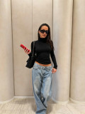 Women Long Sleeve Sexy Solid Basic Top