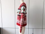 Women Casual Knitting Autumn Winter Red Elk Christmas Sweater