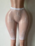 Women’s Sexy Casual Ripped Mesh Tight Fitting Shorts