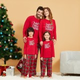 Christmas Family Matching Cotton Plaid Christmas Pajama Set