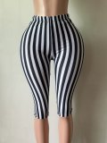 Women’s Printed Slim Fit High Waist Stretch Capri Pants