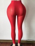 Women’s Sexy Casual Ripped Mesh Tight Fitting Pants