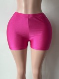 Women’s Solid Color Sexy High Stretch Shorts