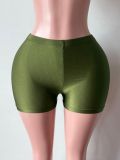 Women’s Solid Color Sexy High Stretch Shorts