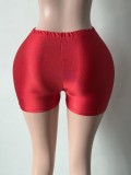 Women’s Solid Color Sexy High Stretch Shorts