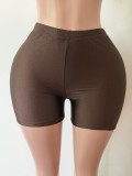 Women’s Solid Color Sexy High Stretch Shorts