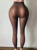 Women’s Sexy Casual Ripped Mesh Tight Fitting Pants