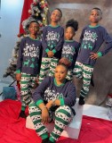 Christmas Family Matching Cotton Plaid Christmas Pajama Set