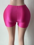 Women’s Solid Color Sexy High Stretch Shorts