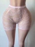 Women’s Sexy Casual Ripped Mesh Tight Fitting Shorts