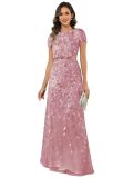 Women Mesh Sequin Evening Dress（Processing time need 3-6 days）