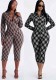 Women Fall Winter Sexy Plaid Print Top & Pant Two Piece Set