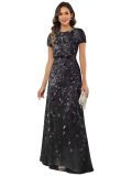 Women Mesh Sequin Evening Dress（Processing time need 3-6 days）