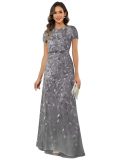 Women Mesh Sequin Evening Dress（Processing time need 3-6 days）