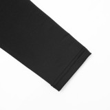 Women Fall Sexy V-Neck Cowl Neck Long Sleeve Jumpsuit