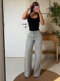 Women Sparkly Rhinestone Casual Denim Wide Leg Pants