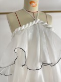 Women Patchwork Tiered Cake Elegant Maxi Dress