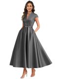 Women Formal Party Bow Ball Gown Dress（Processing time need 3-6 days）