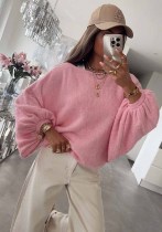 Women Solid Knit Round Neck Layering Sweater Women Solid Knit Round Neck Layering Sweater